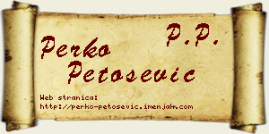 Perko Petošević vizit kartica